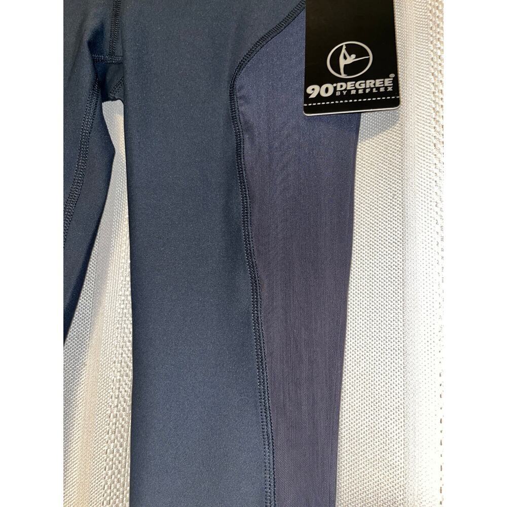 90 Degree by Reflex Black Mesh Leggings - Picture 2 of 3